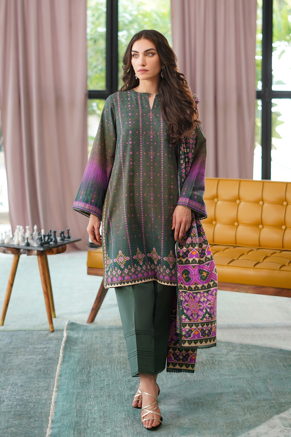 Sahar | Autumn Winter 2024 | Jade Mirage by Sahar - Designer Dress - Type: Ladies Clothes - Available at Libayah - 100% Original