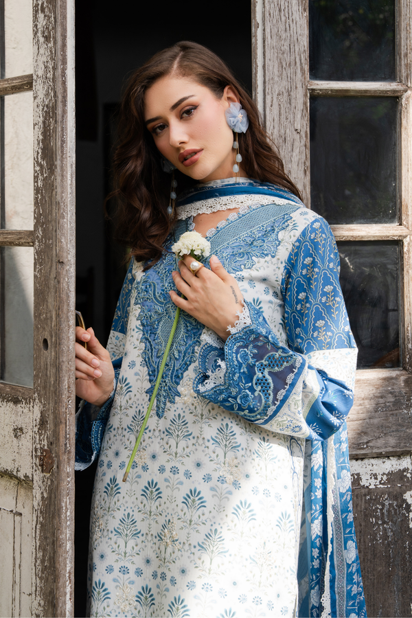 Aabyaan | Shezlin Chikankari 26 | EVARA (AZ-05) by Aabyaan - Designer Dress - Type : Luxury Dress - Available at Libayah - 100% Original