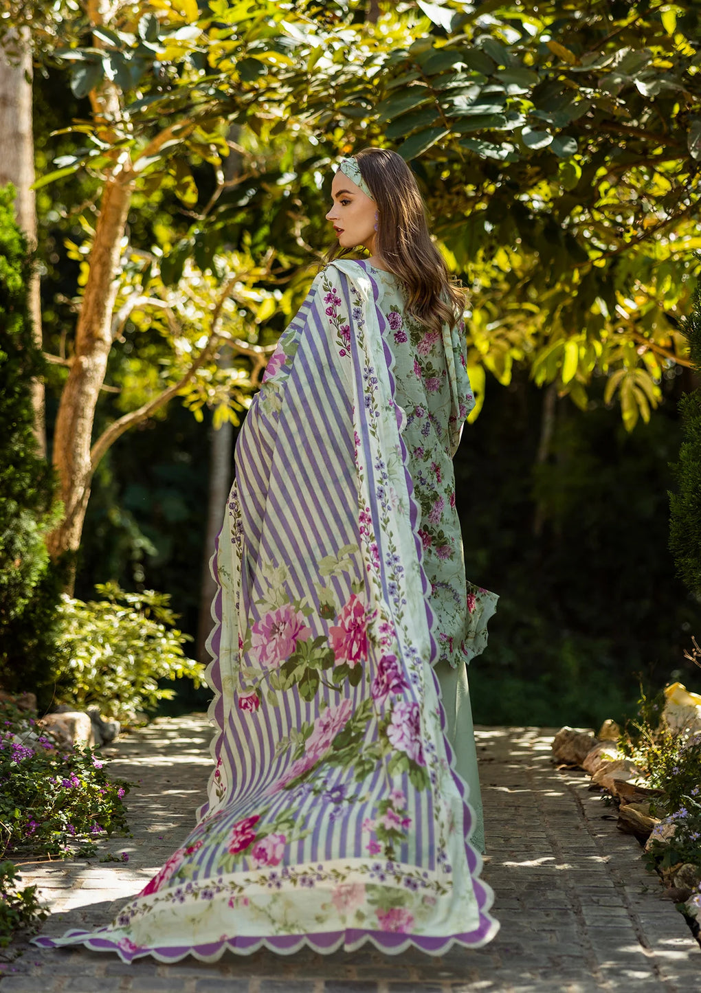 Elaf Premium | Print Chikankari 25 | ELK-03A FLOREALE by Elaf Premium - Designer Dress - Type: Ladies Clothes - Available at Libayah - 100% Original