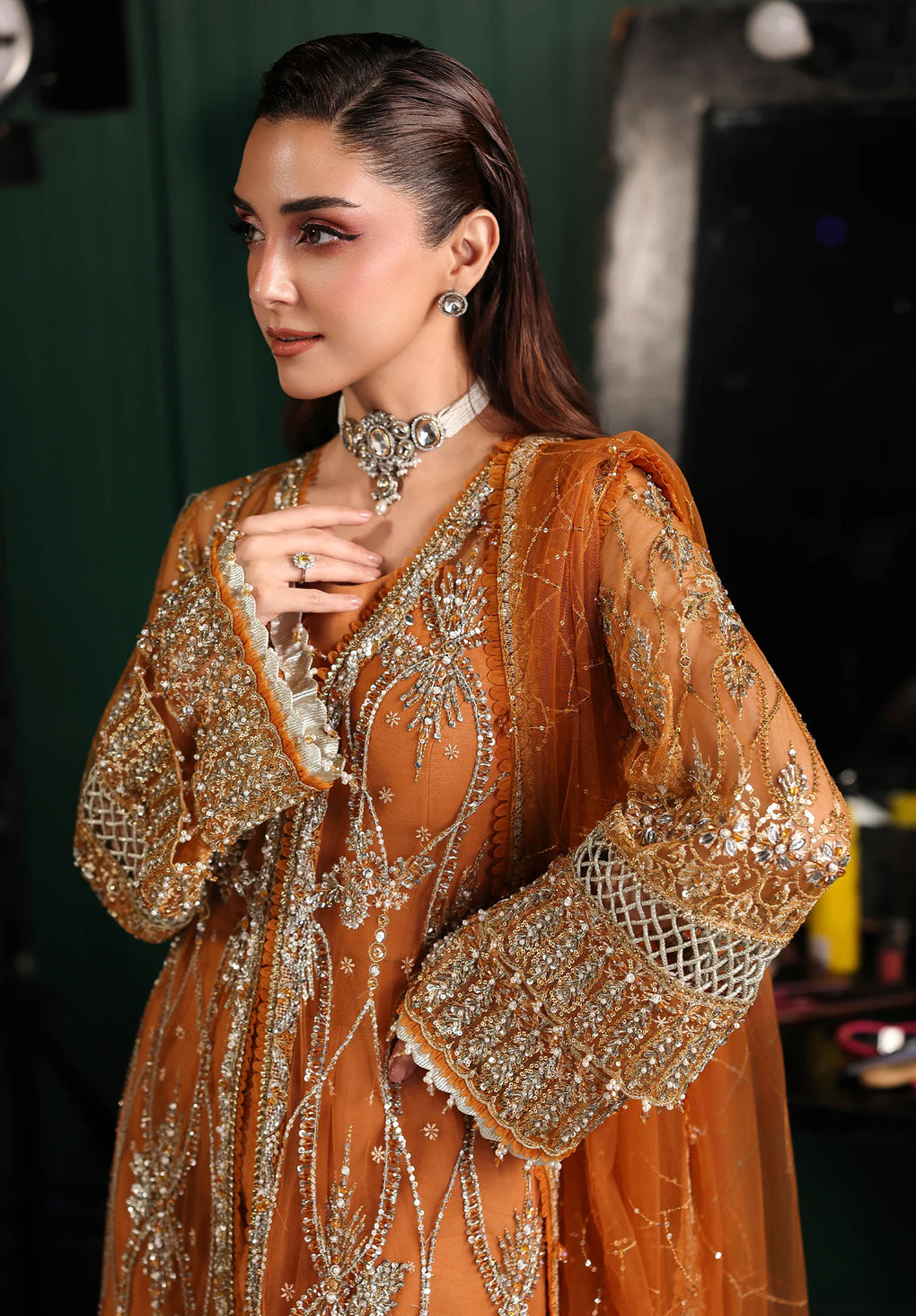 Elaf Premium | Stardom Formal Handwork 25 | ESH-09 SAFFRON