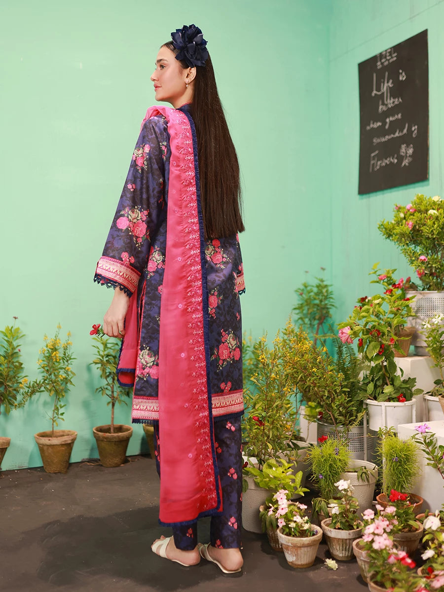 Salitex | Izel Lawn 24 | DAISY- LUXURY LAWN EMBROIDERED SUIT by Salitex - Designer Dress - Type: Casuals - Available at Libayah - 100% Original
