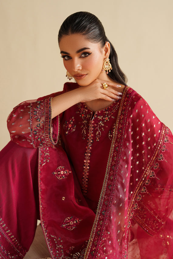 Naqshi | Feemora Organza Raw Silk | Yashal by Naqshi - Designer Dress  - Type : Ladies Clothes - Available at Libayah - 100% Original 