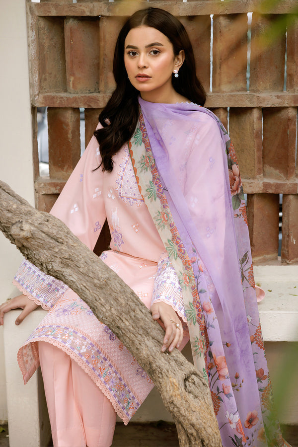 Farasha | Summer Weaves Embroidered Lawn | Coral Peach by Farasha - Designer Dress - Type: Ladies Clothes - Available at Libayah - 100% Original