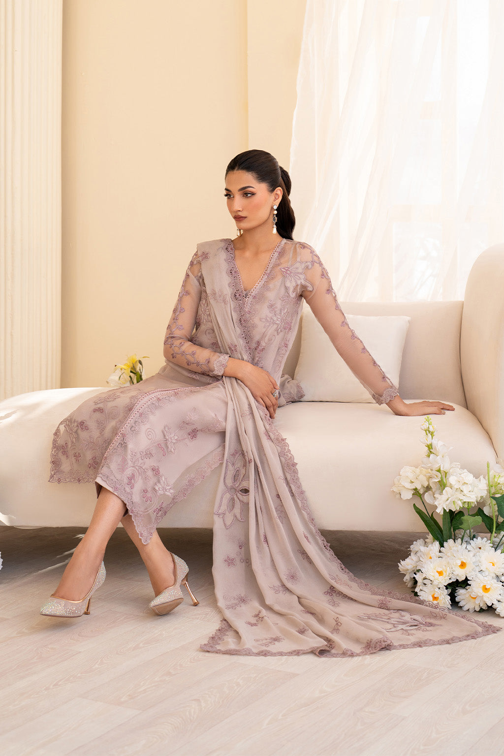 Iznik | Festive Formal | UE-437 Embroidered Pure Organza by Iznik - Designer Dress  - Type : Ladies Clothes - Available at Libayah - 100% Original 