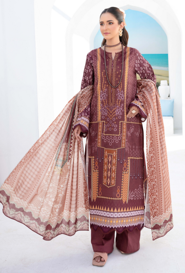 Humdum | Saira Bano Lawn 24 | D07 by HumDum - Designer Dress - Type: Ladies Clothes - Available at Libayah - 100% Original