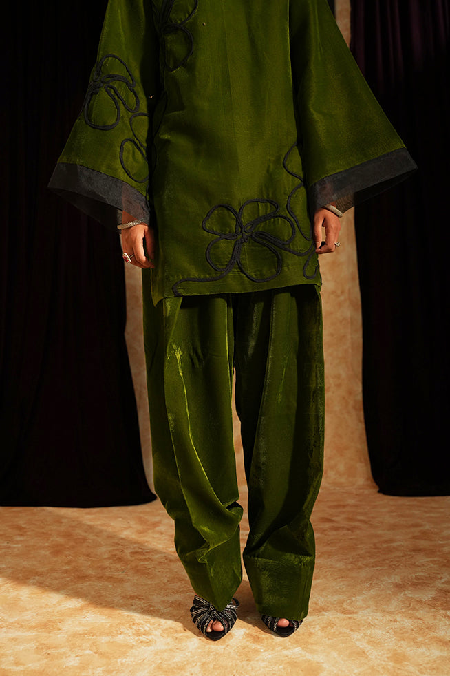 Fozia Khalid | Velvet Deck | Clover by Fozia Khalid - Designer Dress - Type: Formal - Available at Libayah - 100% Original