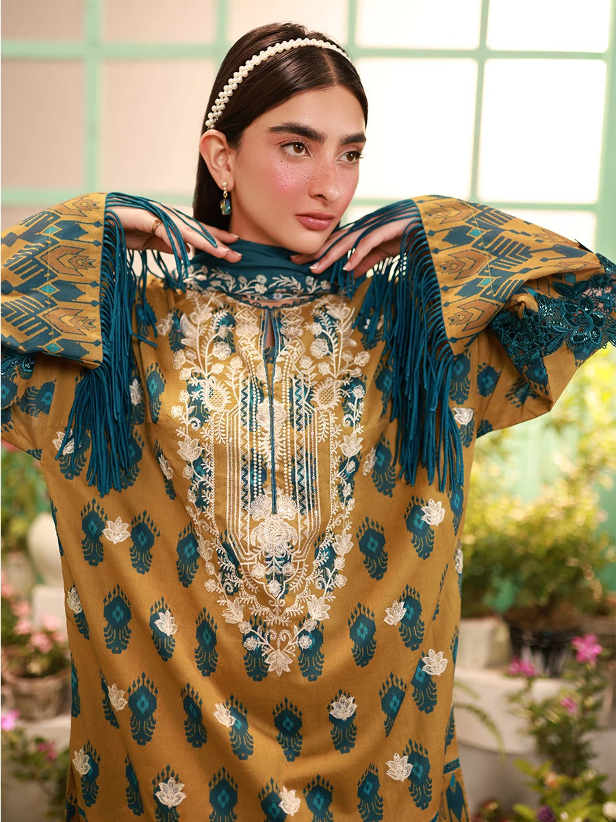 Salitex | Izel Lawn 24 | RADIANCE - LUXURY LAWN EMBROIDERED SUIT by Salitex - Designer Dress - Type: Casuals - Available at Libayah - 100% Original
