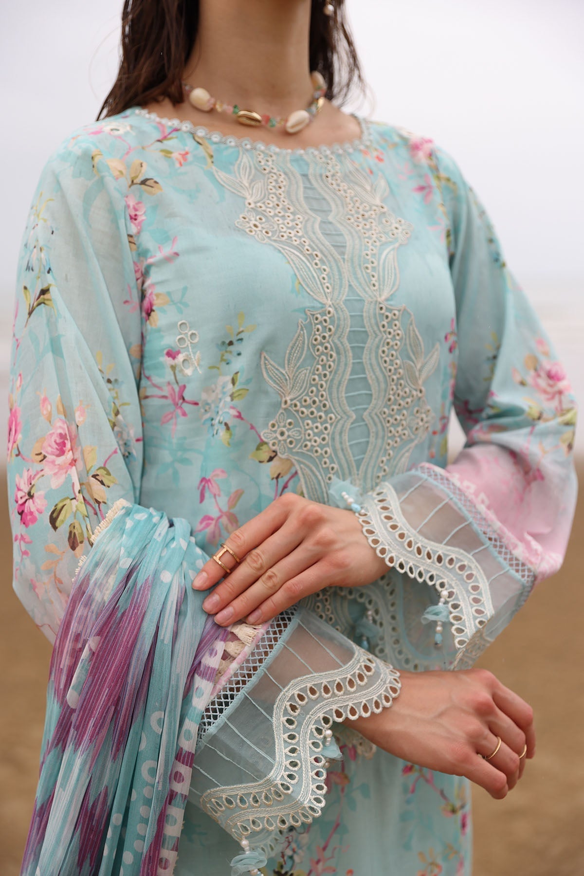 Nureh | Gardenia Embroidered Lawn 25 | NSG-173 by Nureh - Designer Dress - Type: Ladies Clothes - Available at Libayah - 100% Original