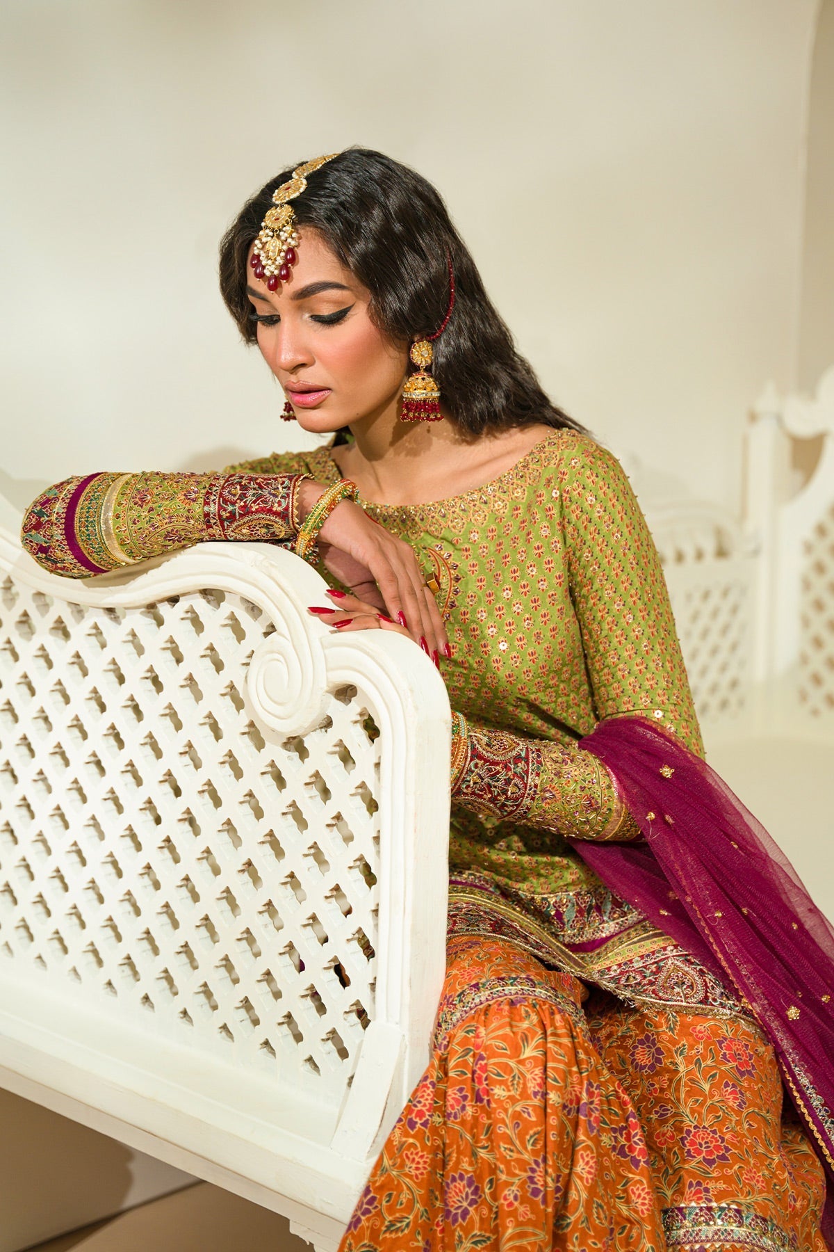 Mina Kashif | Wedding Formals | Gul-e-lala by Mina Kashif - Designer Dress - Type: Bridal - Available at Libayah - 100% Original