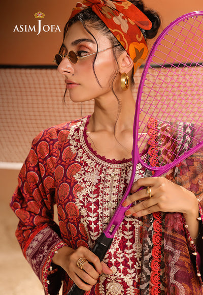 Asim Jofa | Summer Rhapsody | AJUBU-26 Printed Embroidered Lawn by Asim Jofa - Designer Dress  - Type : Ladies Clothes - Available at Libayah - 100% Original 