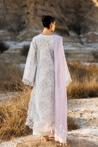Emaan adeel | Sunlit Groove Luxury Lawn 26 | SUNNY SPLASH by Emaan Adeel - Designer Dress  - Type : Ladies Clothes - Available at Libayah - 100% Original 