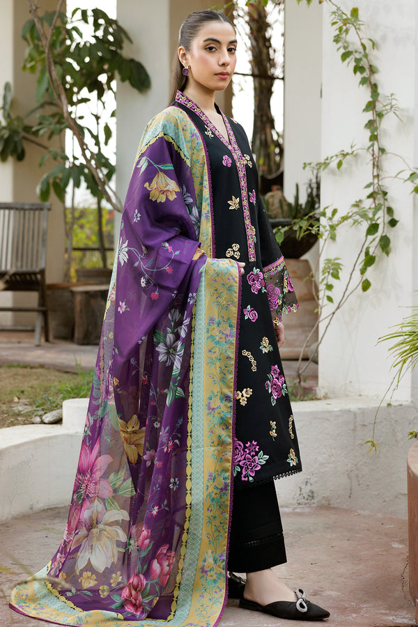 Farasha | Summer Weaves Embroidered Lawn | Raven Dusk by Farasha - Designer Dress - Type: Ladies Clothes - Available at Libayah - 100% Original