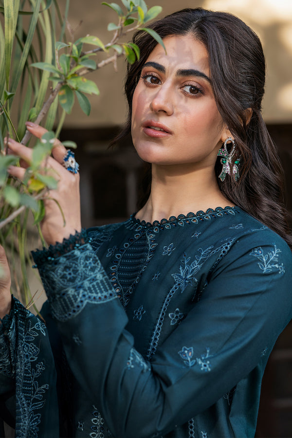 Farasha | Summer Weaves Embroidered Lawn | Teal Serenity by Farasha - Designer Dress - Type: Ladies Clothes - Available at Libayah - 100% Original