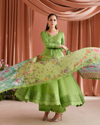 Faiza Saqlain | Roim Silk Edit | Gomana by Faiza Saqlain - Designer Dress  - Type : Luxury Dress - Available at Libayah - 100% Original 