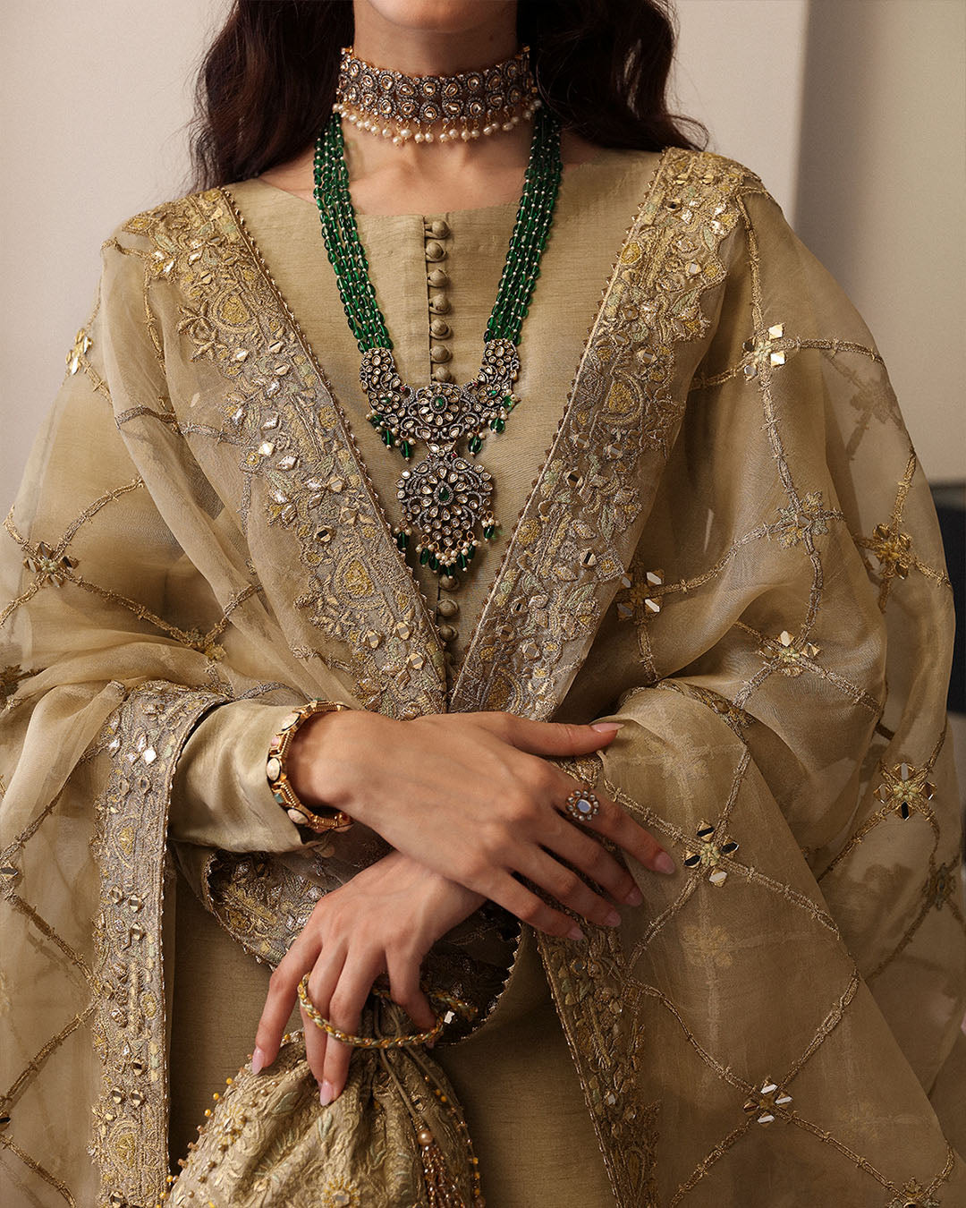 Faiza Saqlain | Mehermah Luxe Formals | Nainsi by Faiza Saqlain - Designer Dress - Type: Ladies Clothes - Available at Libayah - 100% Original