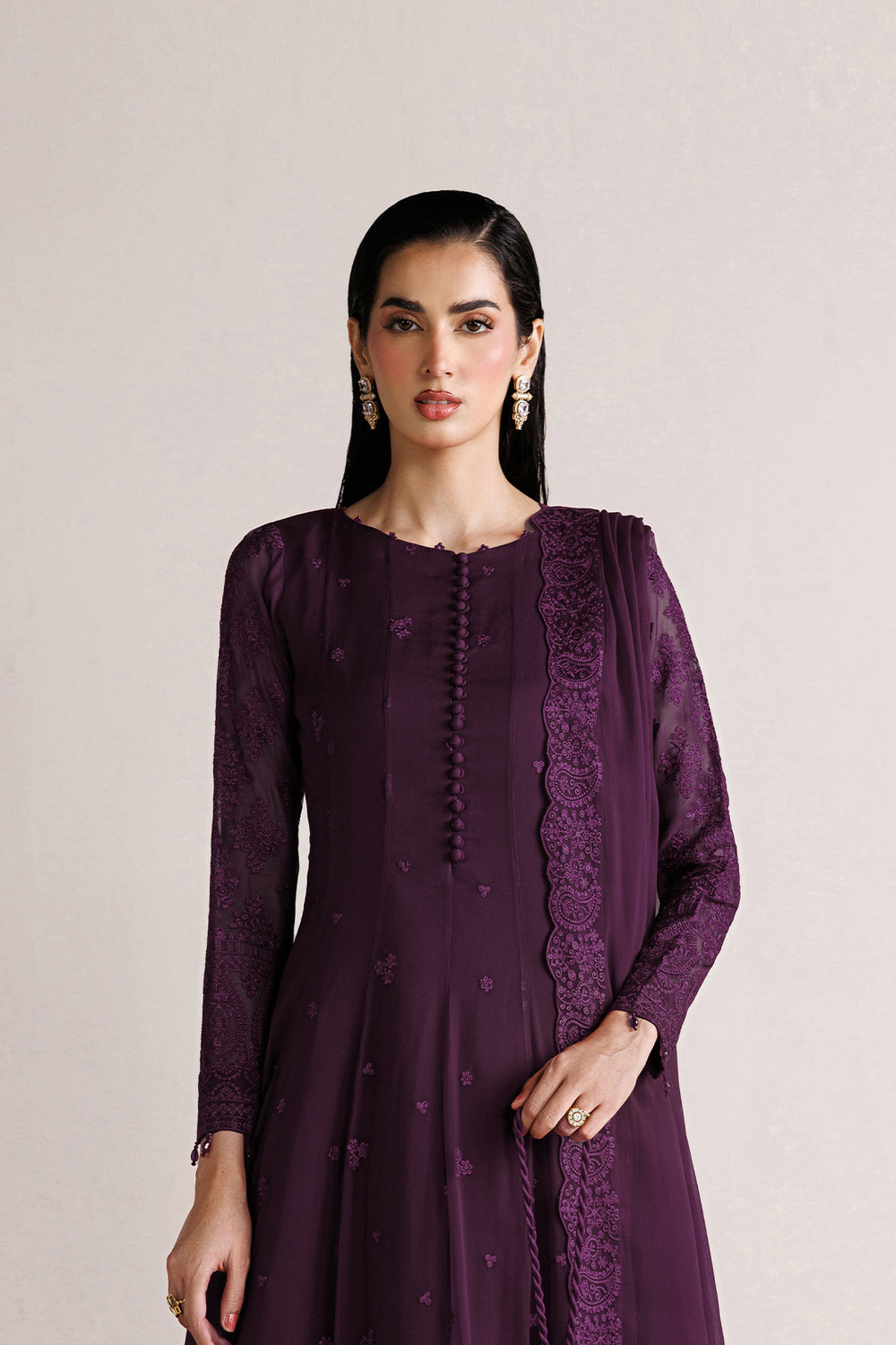 Farasha | Chiffon Essentials 26 | Violet Grace by Farasha - Designer Dress  - Type : Ladies Clothes - Available at Libayah - 100% Original 