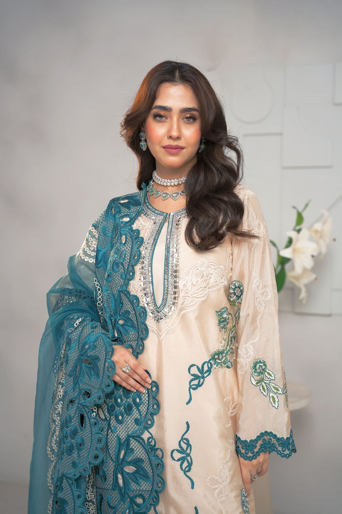 Fozia Khalid | Dilkash Festive Wear 25 | Rameen by Fozia Khalid - Designer Dress - Type : Ladies Clothes - Available at Libayah - 100% Original 