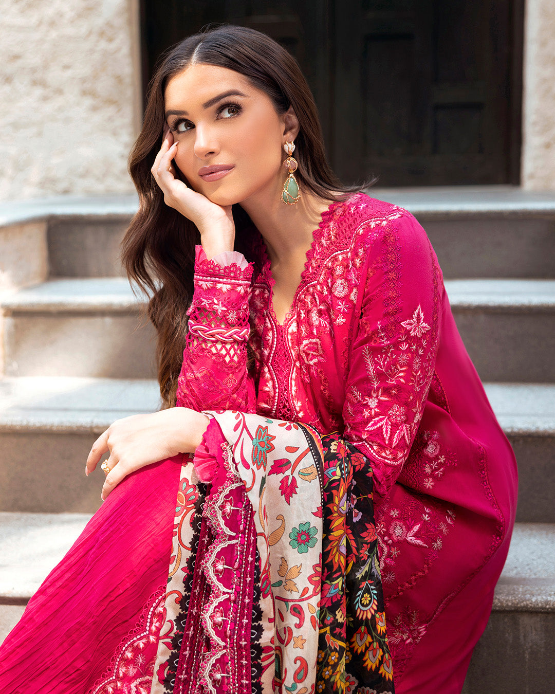 Faiza Saqlain | Zinnia Lawn 25 | Varda by Faiza Saqlain - Designer Dress - Type: Ladies Clothes - Available at Libayah - 100% Original
