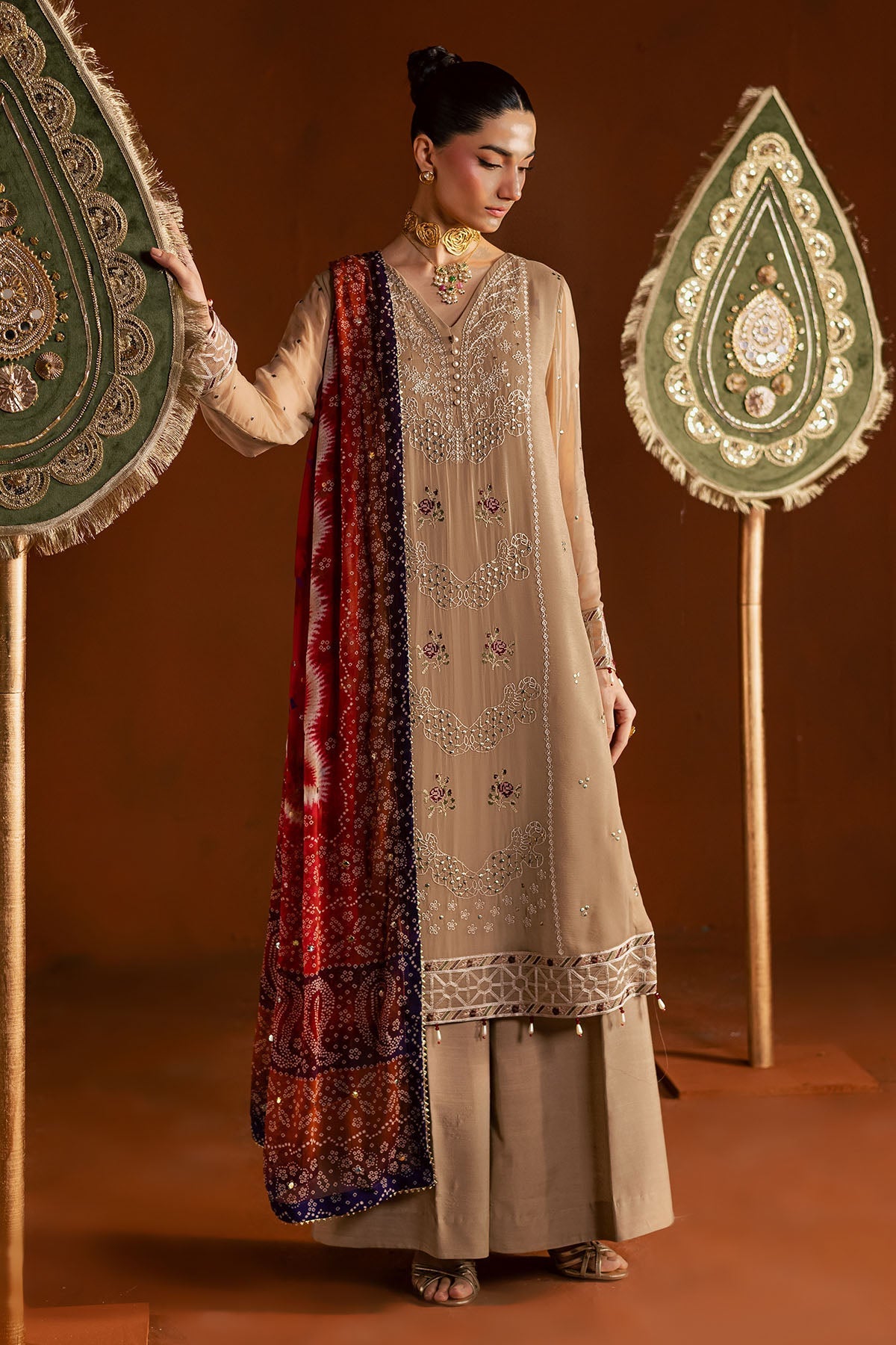 Nureh | Mukeshkari Formals | MK-22 - Designer Dress - Type : Ladies Clothes - Available at Libayah - 100% Original