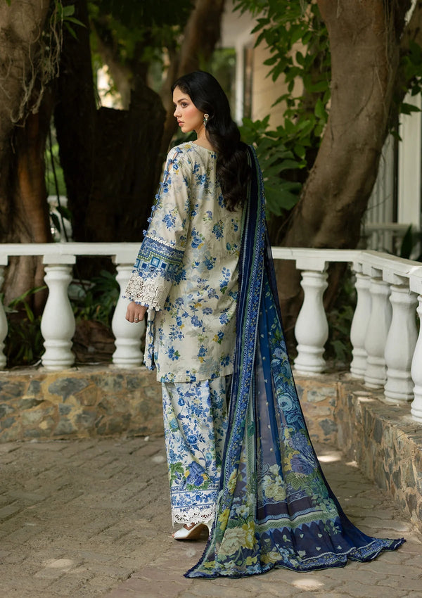Elaf Premium | Signature Embroidered Lawn with Chiffon Collection 26 | ESG-8B CELINE by Elaf Premium - Designer Dress  - Type : Ladies Clothes - Available at Libayah - 100% Original 