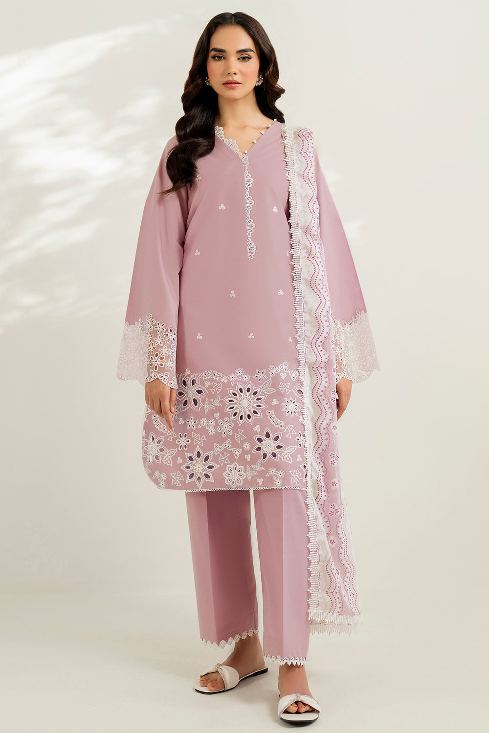 Farasha | Thread Lines Embroidered | Hazel Drape by Farasha - Designer Dress  - Type : Ladies Clothes - Available at Libayah - 100% Original 
