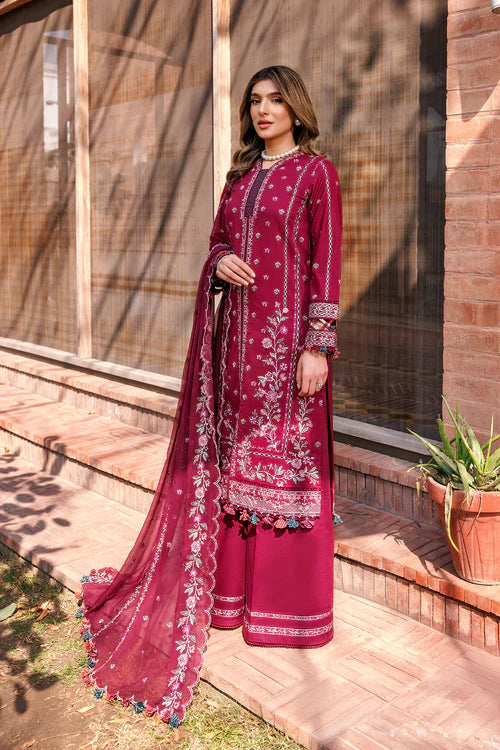 Farasha | Kaavish Lawn 24 | GARNET GLAM by Farasha - Designer Dress - Type: Ladies Clothes - Available at Libayah - 100% Original