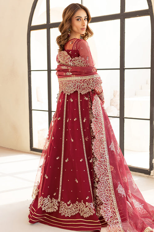 Farasha | Lu Zella Premium Formals 25 | Carmine Allure by Farasha - Designer Dress  - Type : Ladies Clothes - Available at Libayah - 100% Original 