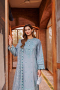 Farasha | Dastoor Embroidered Lawn SS24 | BERYL GREY by Farasha - Designer Dress - Type: Ladies Clothes - Available at Libayah - 100% Original