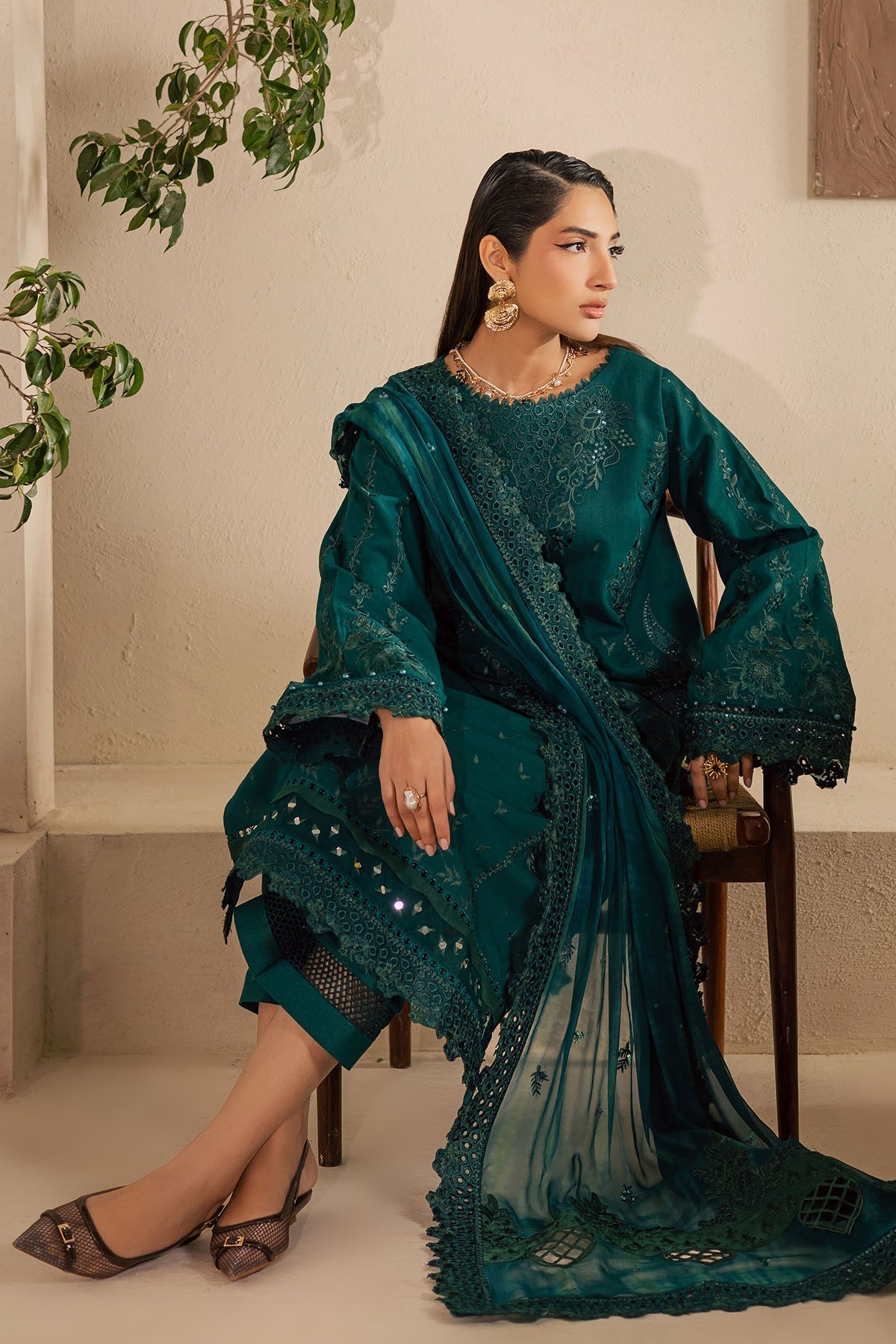 Nureh | Karandi Collection | NE-220 by Nureh - Designer Dress  - Type : Ladies Clothes - Available at Libayah - 100% Original 