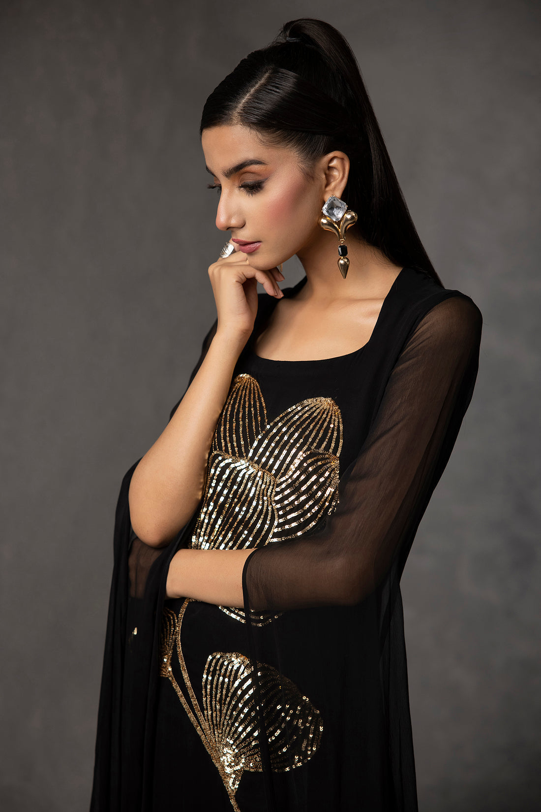 Amani | The Wedding Guest | BLACK ROSE by Amani - Designer Dress - Type: Ladies Clothes - Available at Libayah - 100% Original