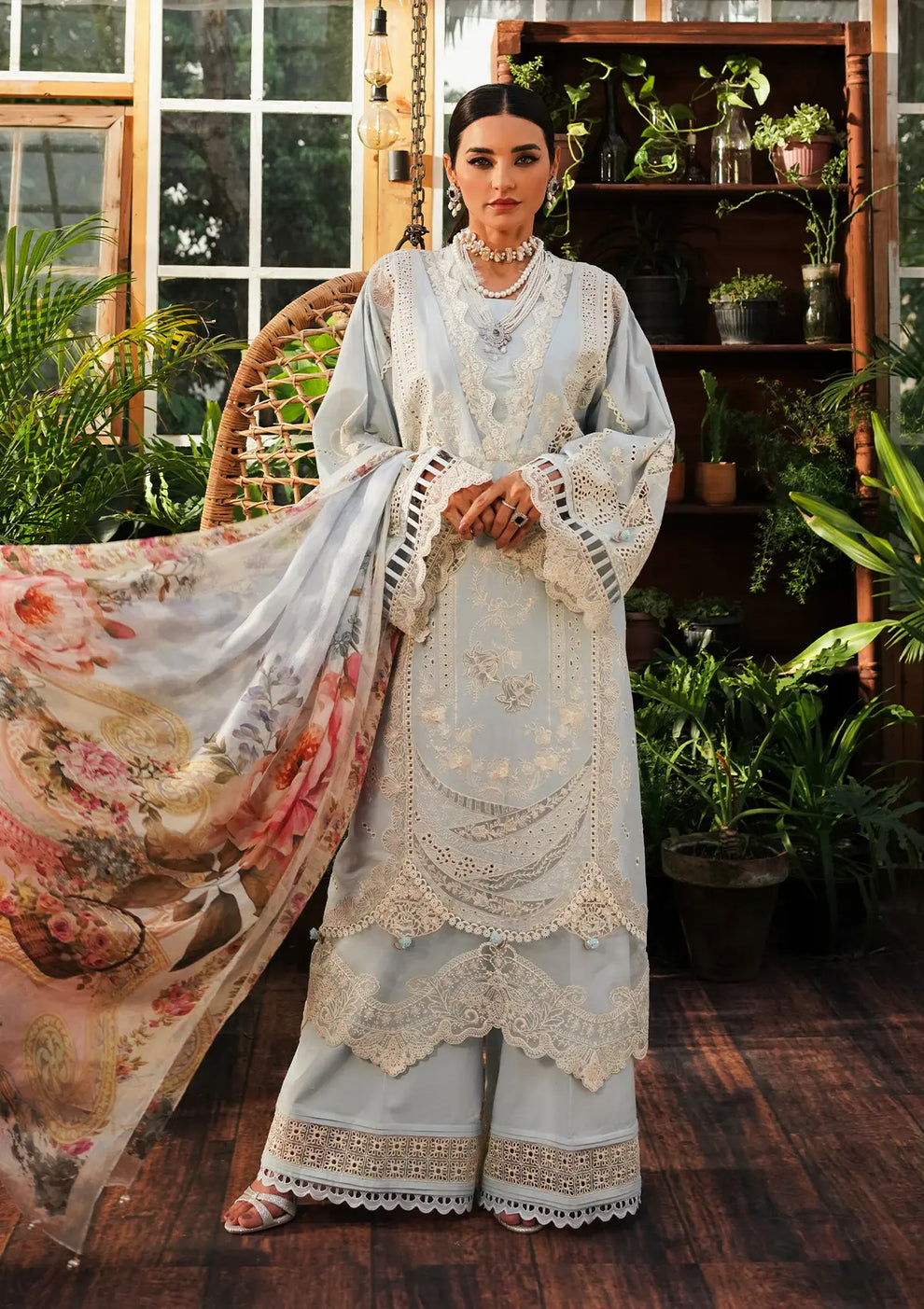 Kahf Premium | Luxury Lawn 24 | KLE-03B Heaven by Kahf Premium - Designer Dress - Type: Ladies Clothes - Available at Libayah - 100% Original