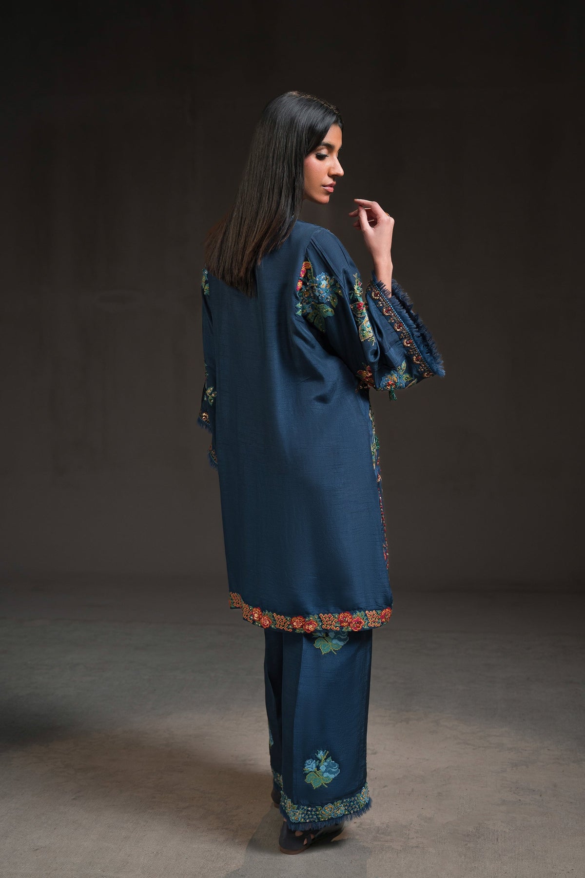Ammara Khan | Glitz Luxury Pret 24 | COLOUR BLOOM FESTIVE MATCHING SET (D-16) by Ammara Khan - Designer Dress - Type: Ladies Clothes - Available at Libayah - 100% Original