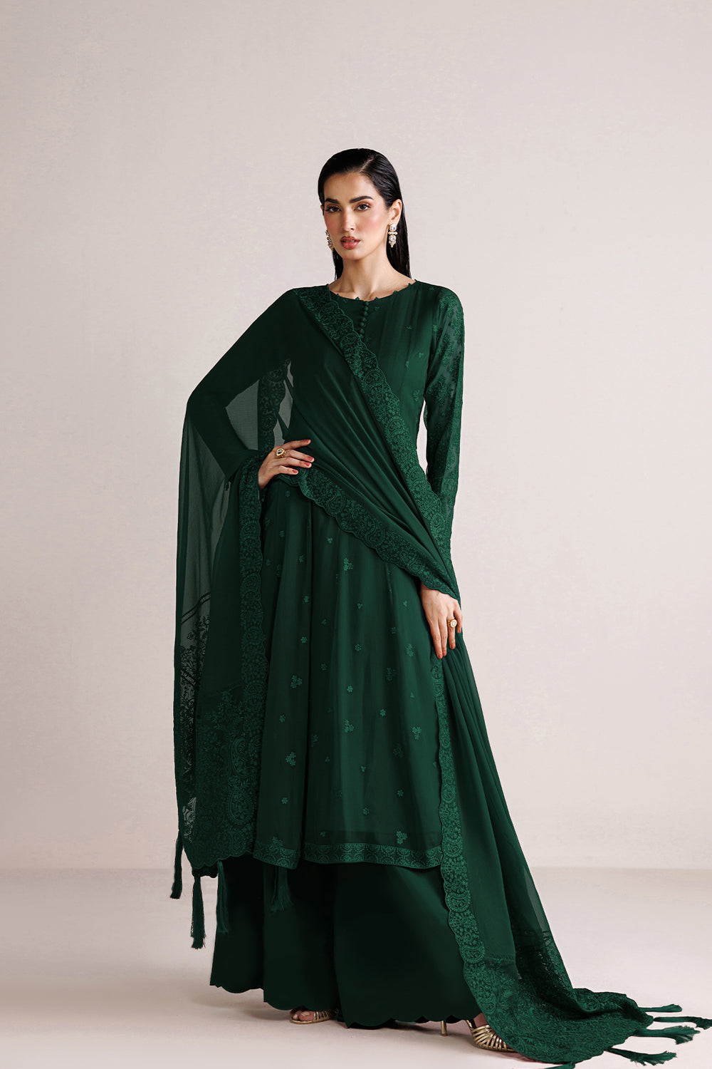 Farasha | Chiffon Essentials 26 | Jade Mosaic by Farasha - Designer Dress  - Type : Ladies Clothes - Available at Libayah - 100% Original 