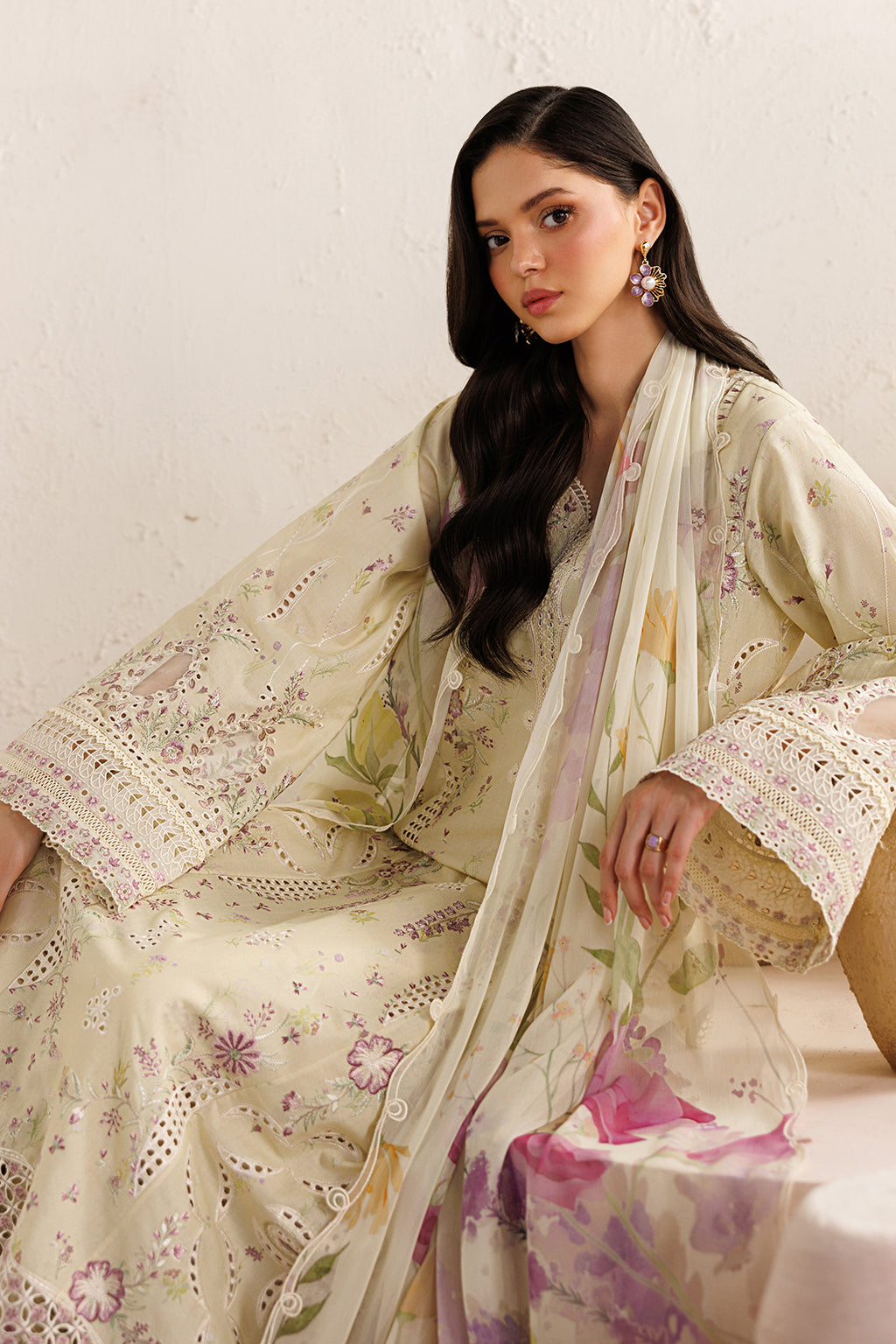 Iznik | Festive lawn 26 | IBE-08 Embroidered Lawn by Iznik - Designer Dress  - Type : Ladies Clothes - Available at Libayah - 100% Original 