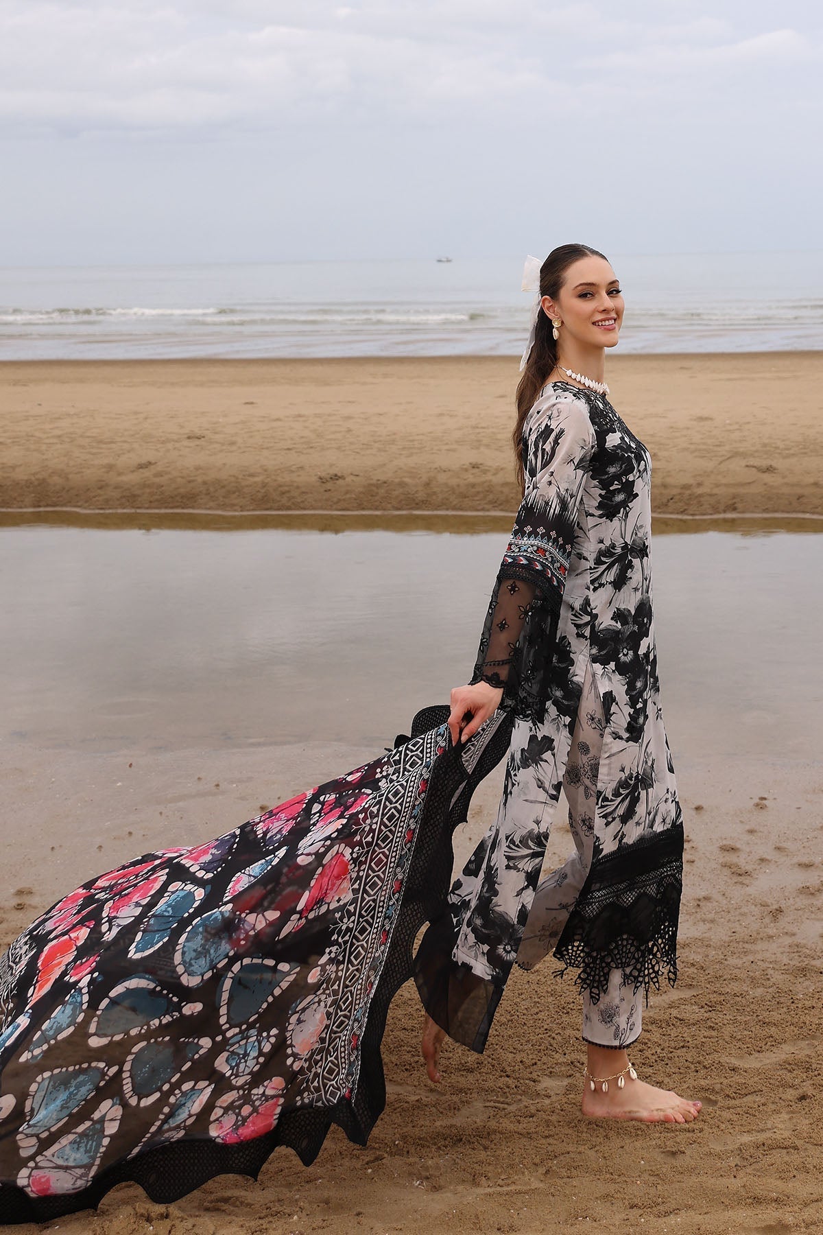 Nureh | Gardenia Embroidered Lawn 25 | NSG-175 by Nureh - Designer Dress - Type: Ladies Clothes - Available at Libayah - 100% Original