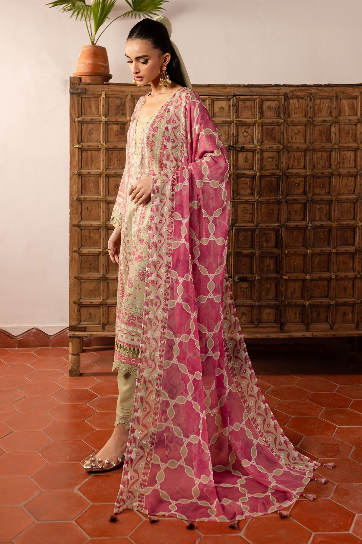 Nureh | Printed lawn 25 | SP-141 by Nureh - Designer Dress - Type: Ladies Clothes - Available at Libayah - 100% Original