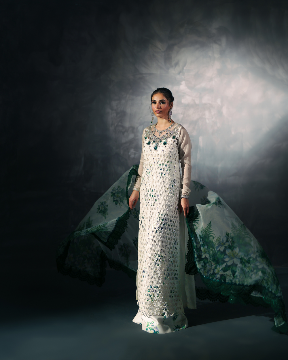 Vasal | Zyra Luxe Pret 26 | Emerald Whisper by Vasal - Designer Dress  - Type : Ladies Clothes - Available at Libayah - 100% Original 