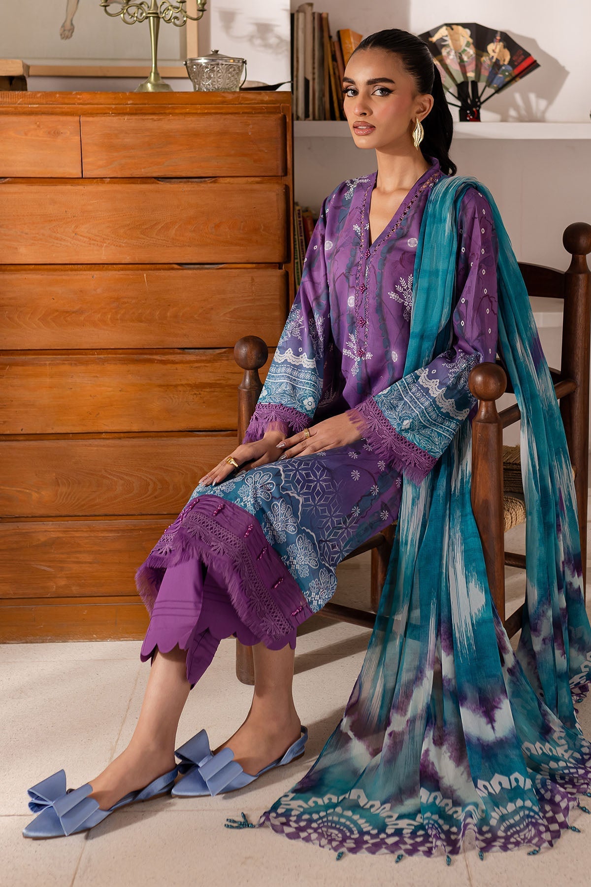 Nureh | Printed Lawn 25 | SP-149 by Nureh - Designer Dress - Type: Ladies Clothes - Available at Libayah - 100% Original