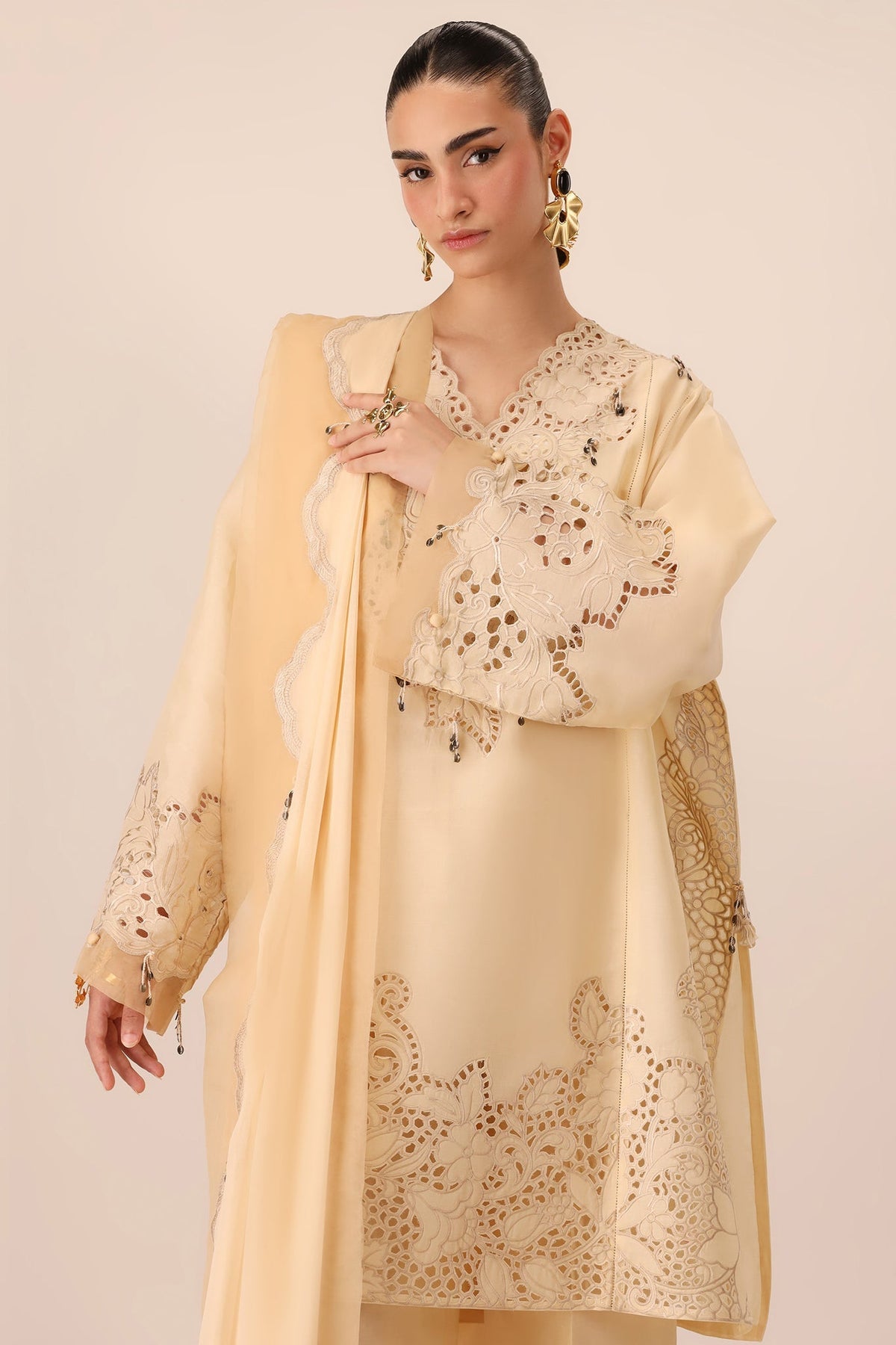 Elan | Stitched Pret 26 | BRUMINE (EL26-02 B ST) by Elan - Designer Dress  - Type : Ladies Clothes - Available at Libayah - 100% Original 