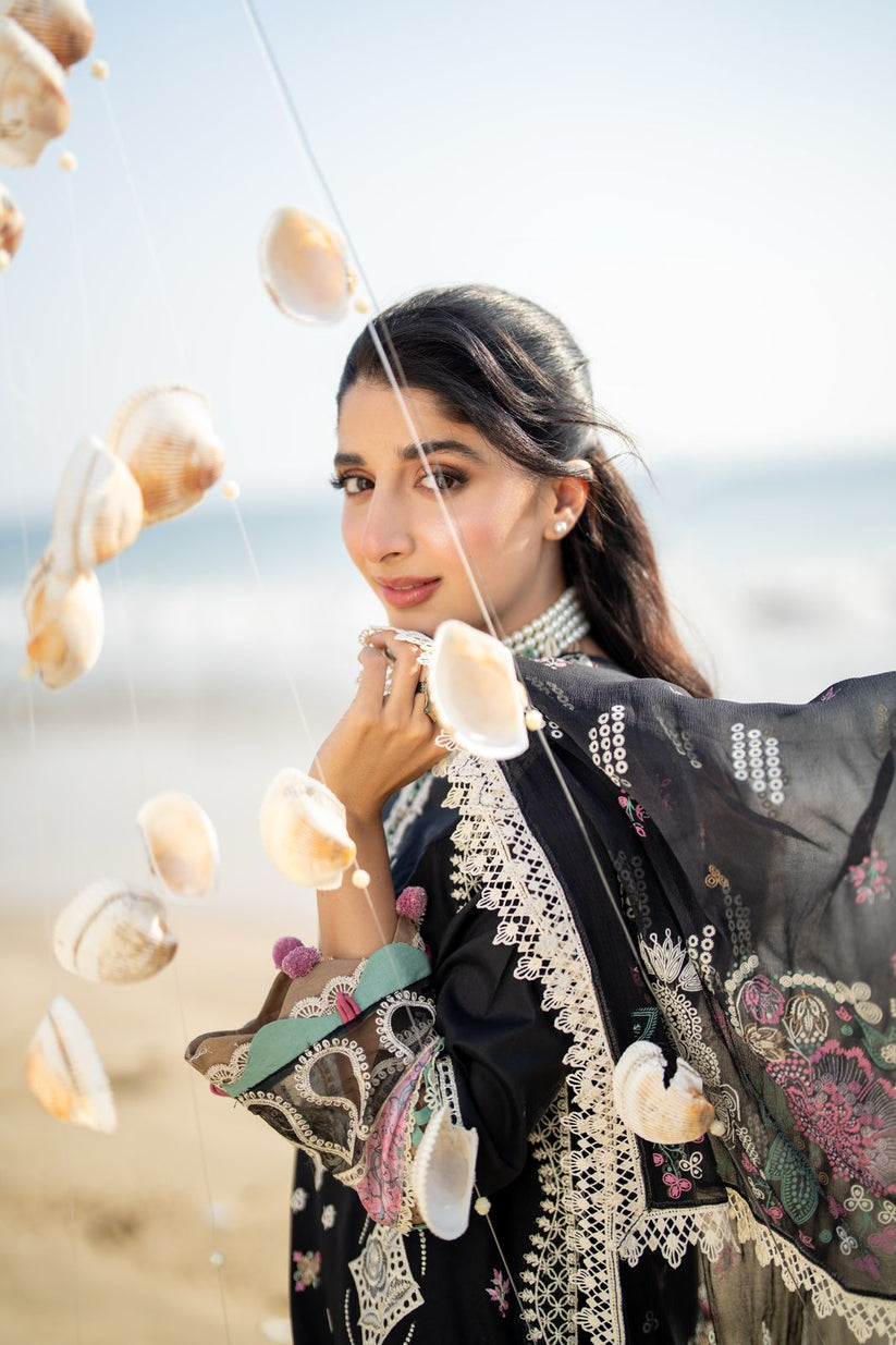 Aabyaan | Saagar Luxury Lawn 25 | TALIA (AS-08) by Aabyaan - Designer Dress - Type: Ladies Clothes - Available at Libayah - 100% Original