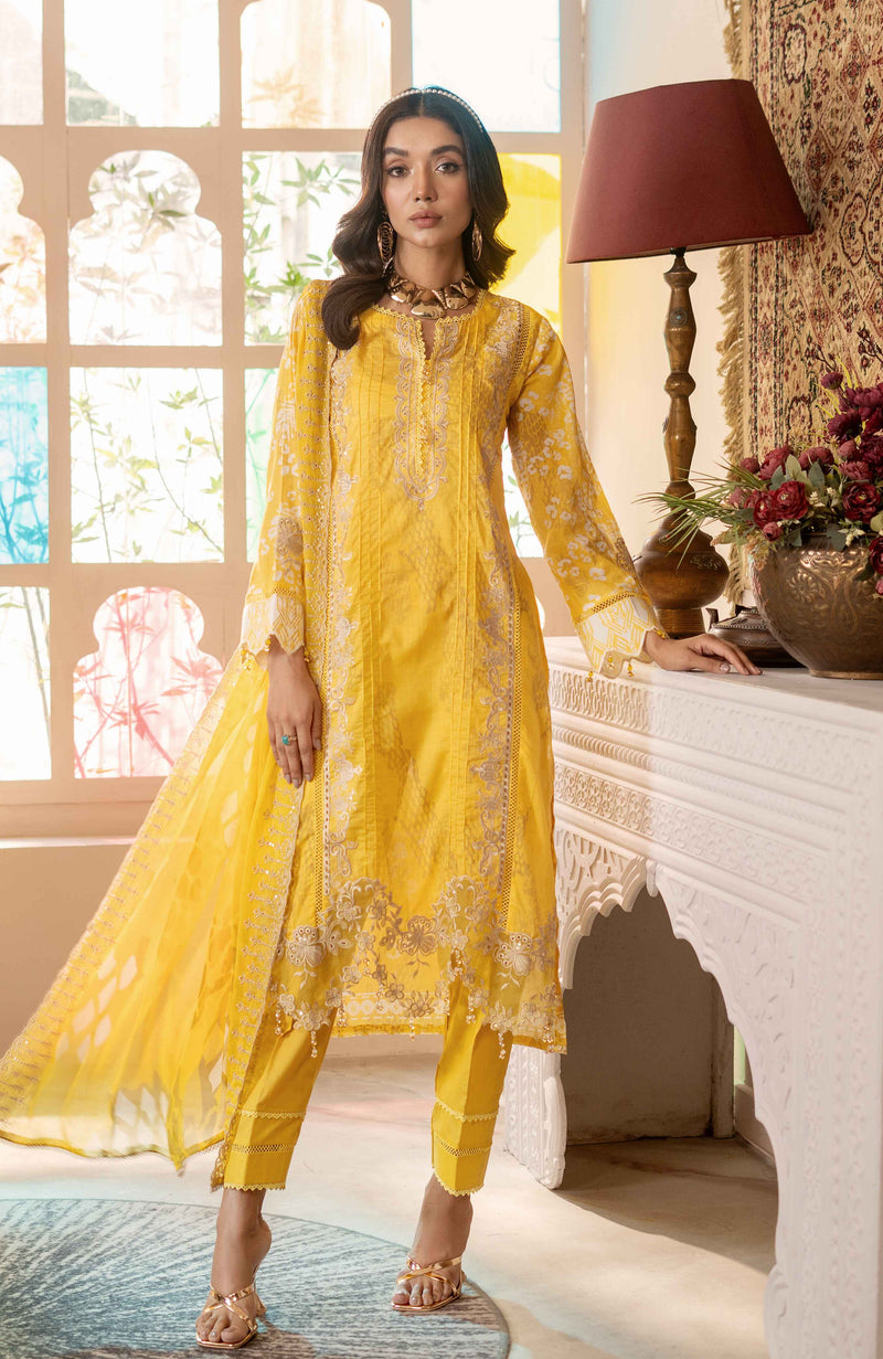 Al Zohaib | Sunshine Bloom Premium Lawn 25 | SBP-25-06 by Al Zohaib - Designer Dress - Type: Ladies Clothes - Available at Libayah - 100% Original