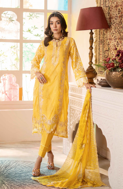 Al Zohaib | Sunshine Bloom Premium Lawn 25 | SBP-25-06 by Al Zohaib - Designer Dress - Type: Ladies Clothes - Available at Libayah - 100% Original