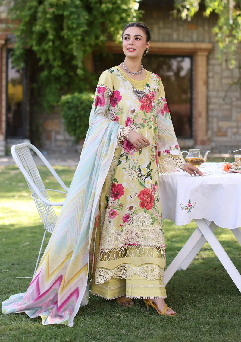 Elaf Premium | Prints Chikankari 24 | 06A SUNSHINE BOUQUET by Elaf Premium - Designer Dress - Type: Ladies Clothes - Available at Libayah - 100% Original