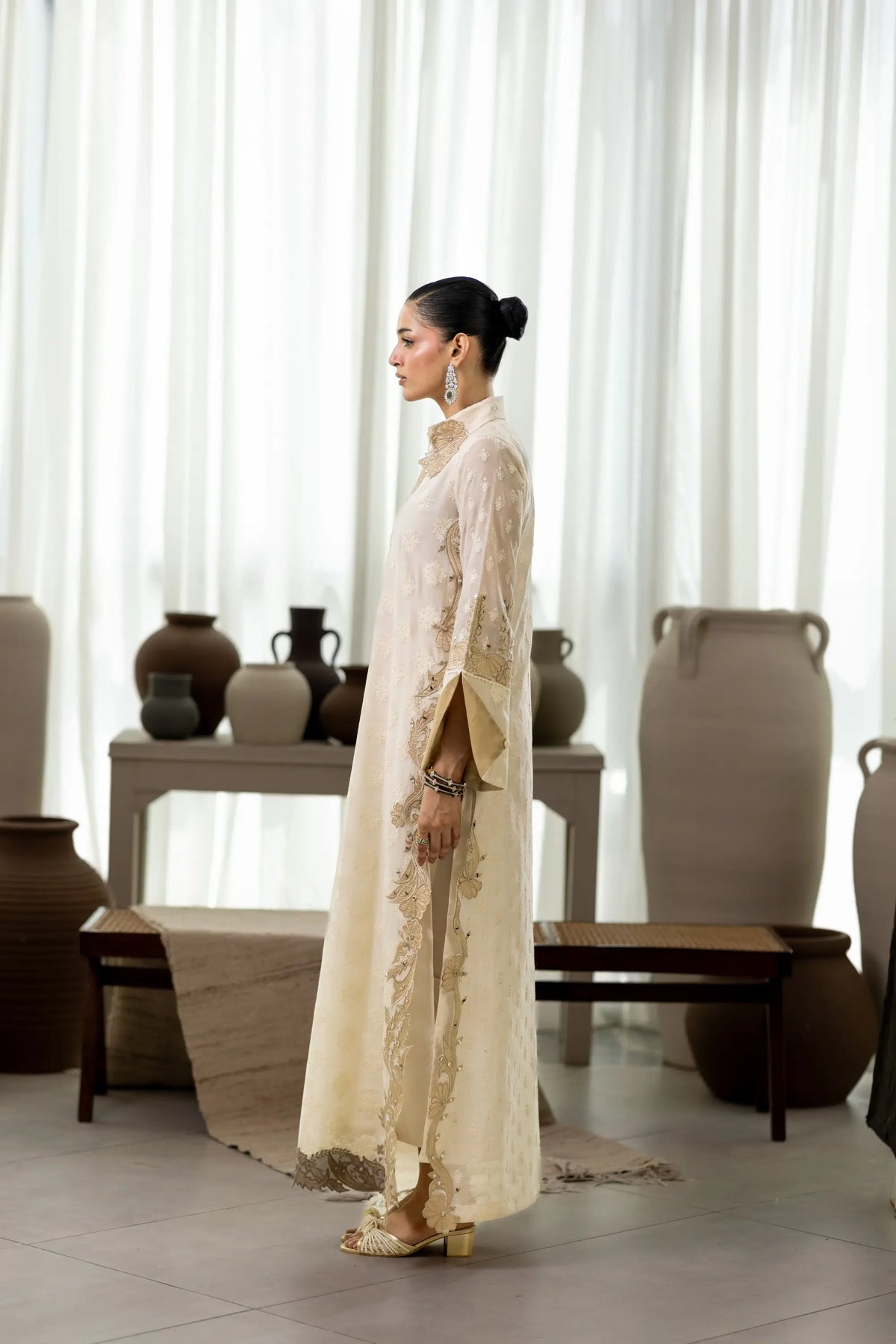 Afrozeh | Basic Pret 26 RTW | NACRE by Afrozeh - Designer Dress  - Type : Ladies Clothes - Available at Libayah - 100% Original 