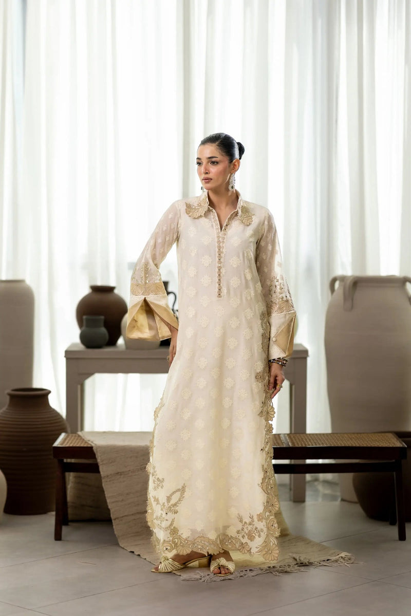 Afrozeh | Basic Pret 26 RTW | NACRE by Afrozeh - Designer Dress  - Type : Ladies Clothes - Available at Libayah - 100% Original 