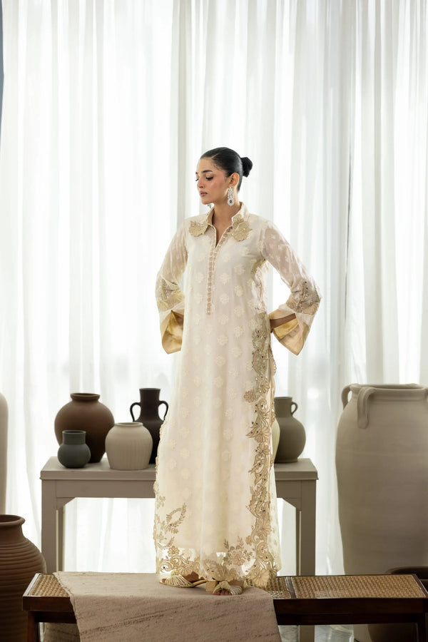 Afrozeh | Basic Pret 26 RTW | NACRE by Afrozeh - Designer Dress  - Type : Ladies Clothes - Available at Libayah - 100% Original 