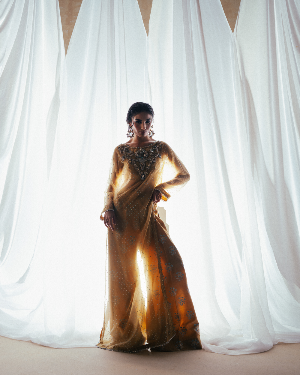 Vasal | Zyra Luxe Pret 26 | Golden Dusk by Vasal - Designer Dress  - Type : Ladies Clothes - Available at Libayah - 100% Original 