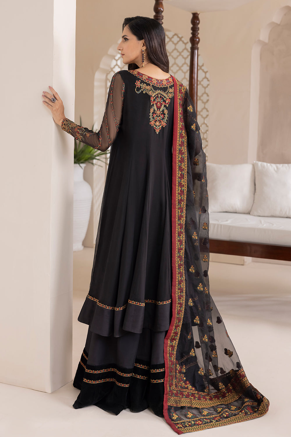 Baroque | Formals Collection | EMBROIDERED CHIFFON UF-417 by Baroque - Designer Dress  - Type : Ladies Clothes - Available at Libayah - 100% Original 