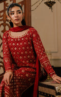 Threads and Motifs | Formal Dresses 25 | Embroidered Shirt With Gharara And Dupatta by Threads and Motifs - Designer Dress  - Type : Ladies Clothes - Available at Libayah - 100% Original 