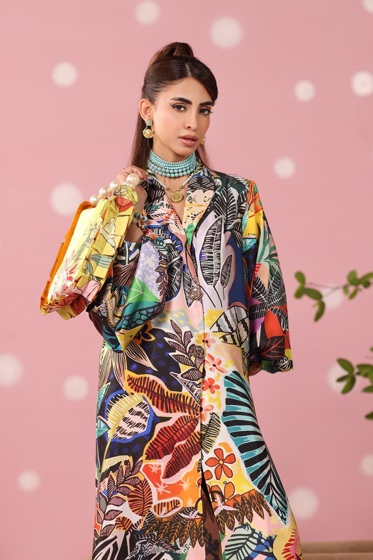 Musferah Saad | Resort Collection | Chromatic Jungle by Musferah Saad - Designer Dress  - Type : Ladies Clothes - Available at Libayah - 100% Original 
